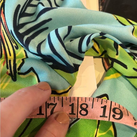 Lilly Pulitzer Vibrant Green and Blue Pam and Parrot Print Dress - Picture 6 of 6